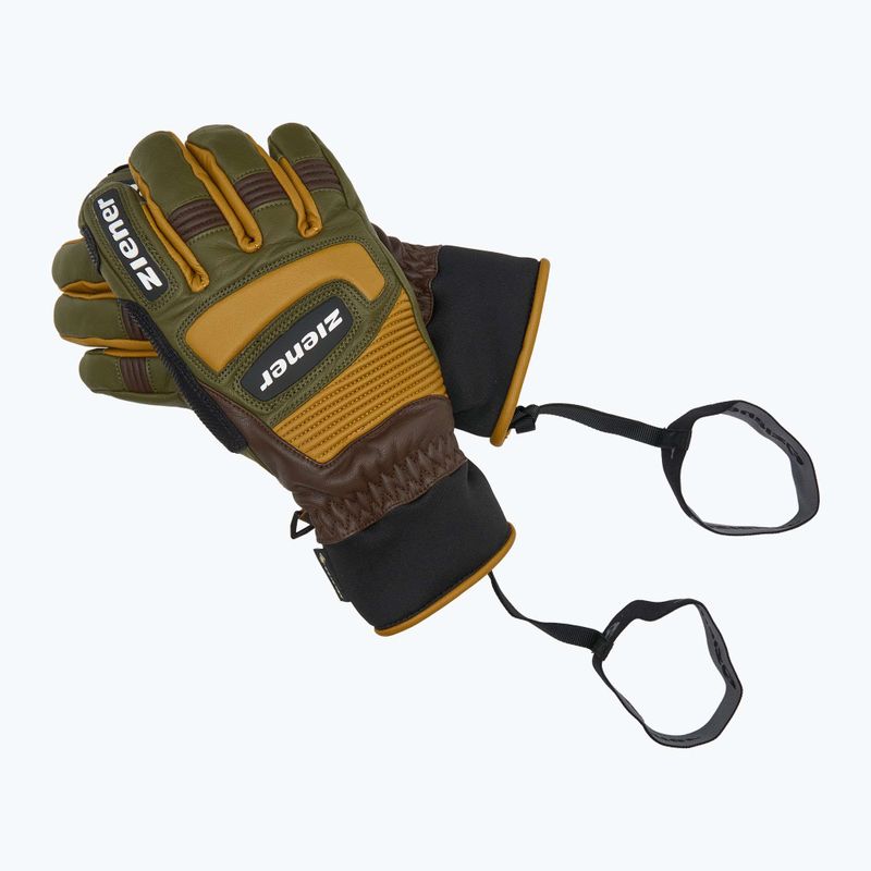 Mănuși de schi pentru bărbați  ZIENER Guard GTX + Gore Grip PR alpine dark/brown 7