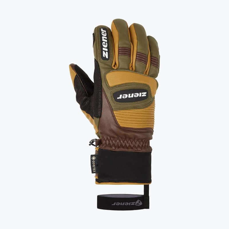 Mănuși de schi pentru bărbați  ZIENER Guard GTX + Gore Grip PR alpine dark/brown 8