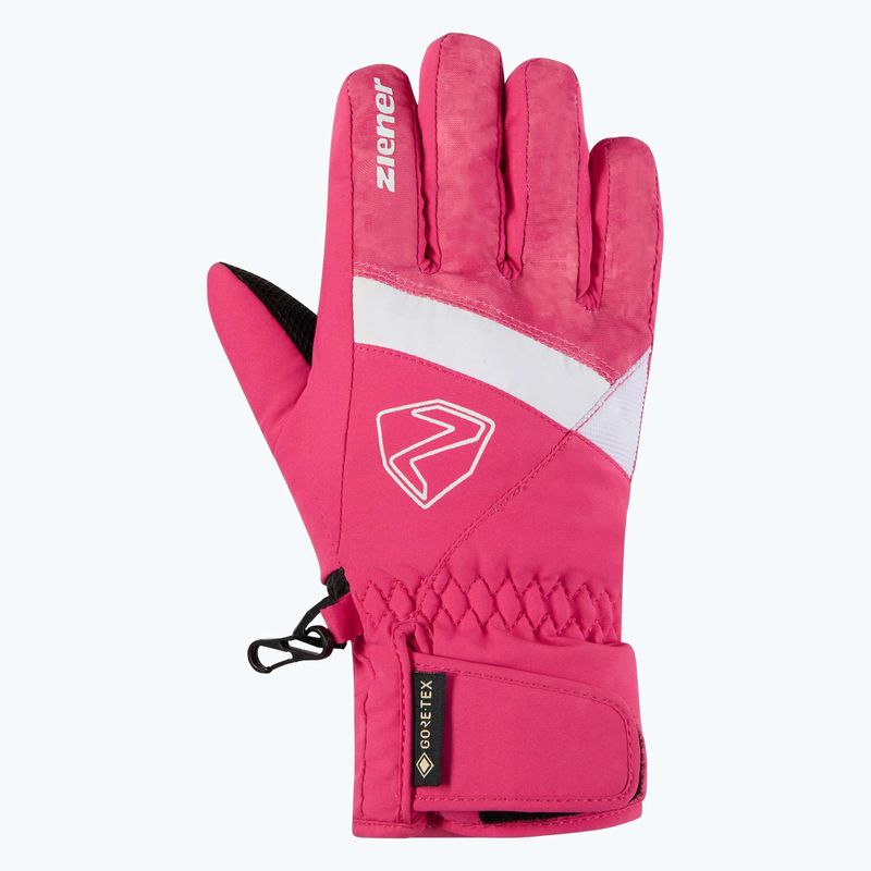 Mănuși de schi pentru copii ZIENER Leif GTX-Z tie-dye pop pink 2