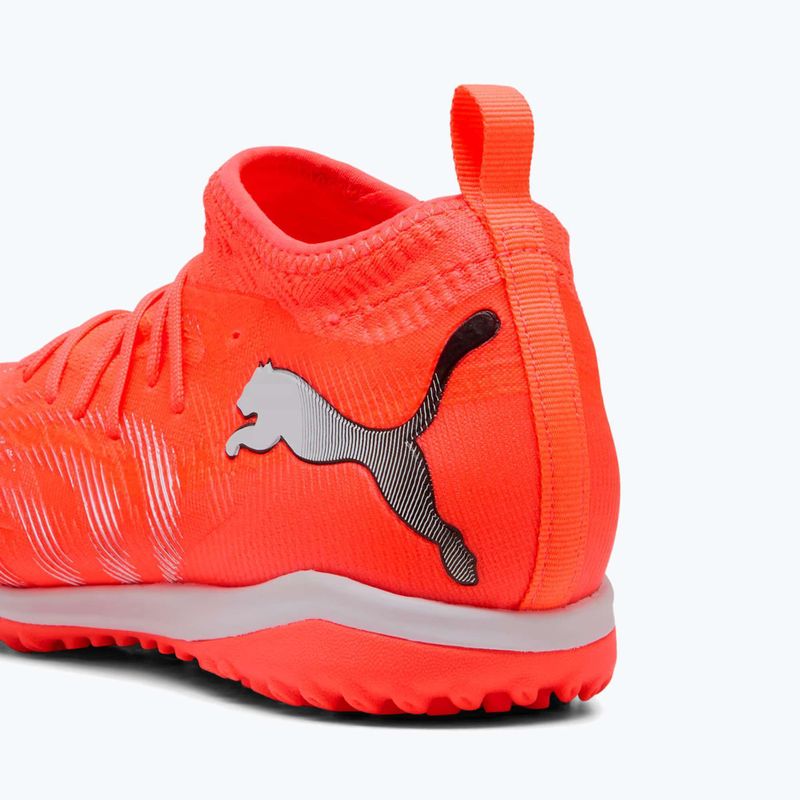 Încălțăminte de fotbal PUMA Future 9 Match TT + Mid Jr glowing red/puma white/puma black/puma silver 8