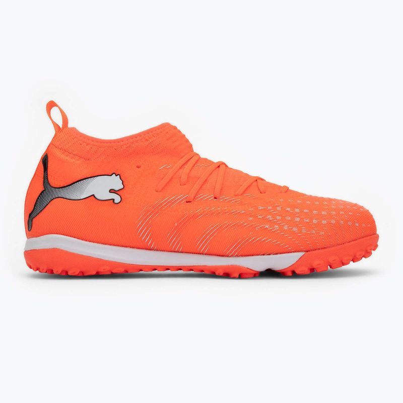Încălțăminte de fotbal PUMA Future 9 Match TT + Mid Jr glowing red/puma white/puma black/puma silver 2