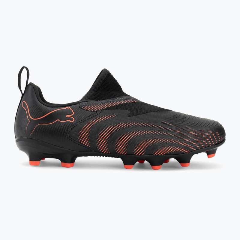 Încălțăminte de fotbal pentru copii PUMA Future 9 Match LL FG/AG Jr puma black/glowing red/strong grey 2