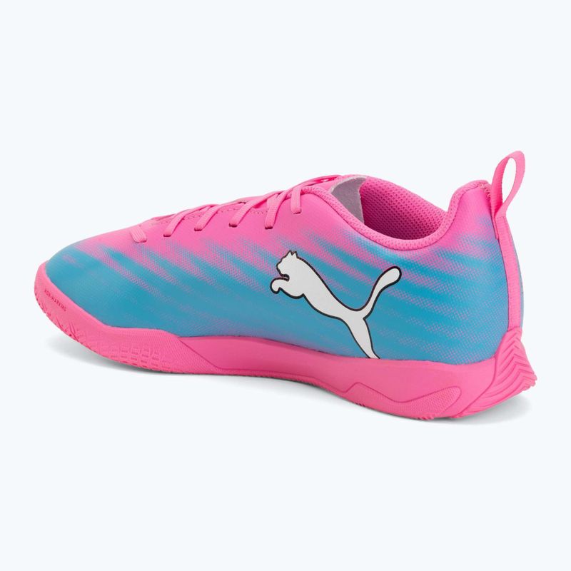 Încălțăminte de fotbal pentru copii PUMA Ultra 6 Play It Jr poison pink/puma wht/sun stream/bright aqua/puma blk 3