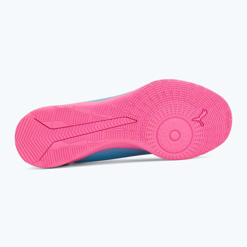 Încălțăminte de fotbal pentru copii PUMA Ultra 6 Play It Jr poison pink/puma wht/sun stream/bright aqua/puma blk 4