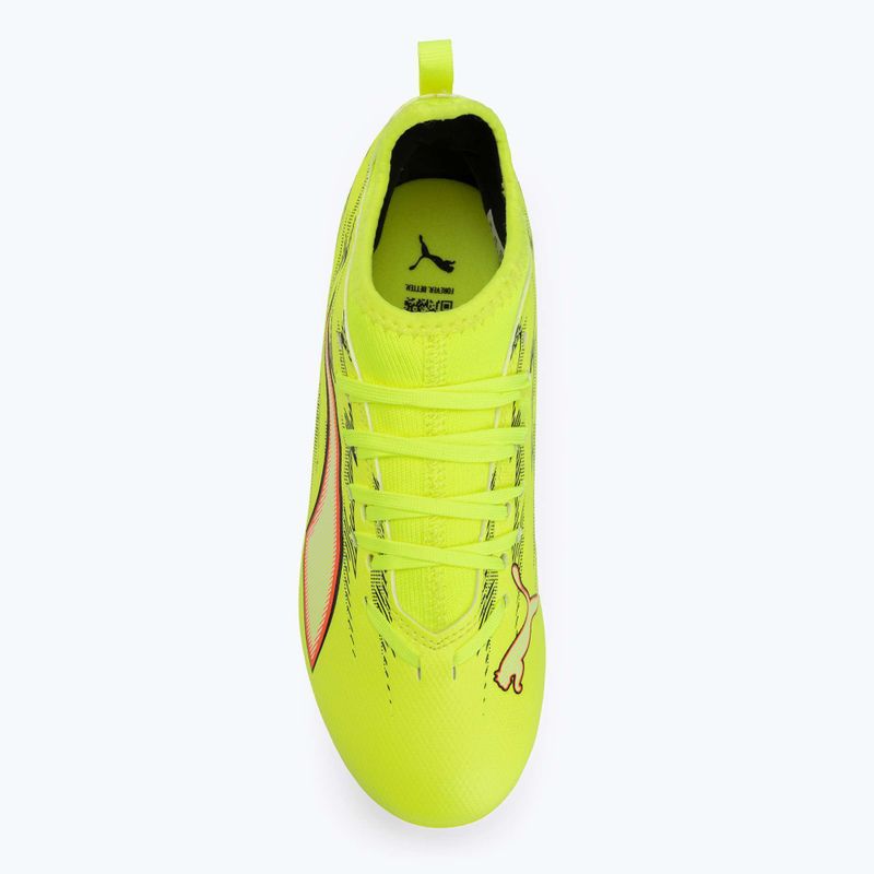 Încălțăminte de fotbal pentru copii PUMA Ultra 6 Match FG/AG Jr yellow alert/puma black/glowing red/lime squeeze 5