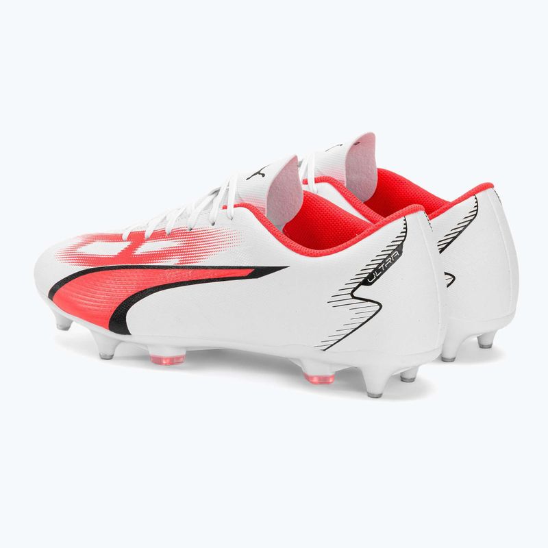 Cizme de fotbal PUMA Ultra Play MXSG pentru bărbați puma alb/puma negru/fire orchid 3
