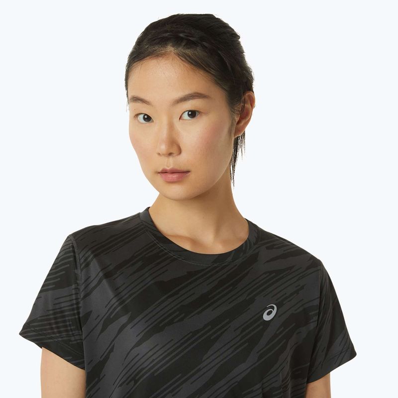 Tricou de alergat pentru bărbați ASICS Core All Over Print graphite grey/performance black 5