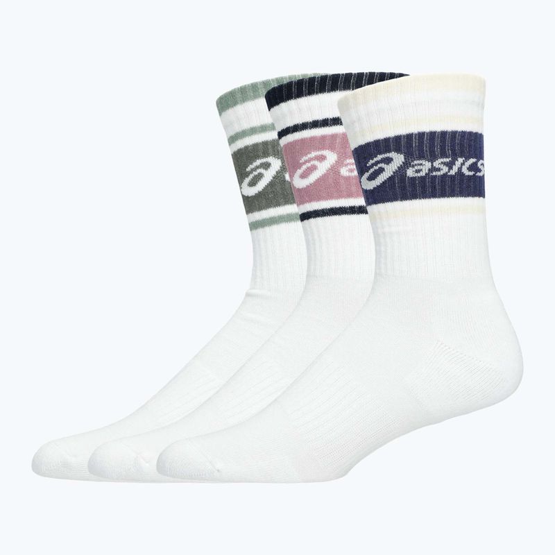 Șosete ASICS Logo Crew 3 pary monument blue/indigo fog/rubble red 2