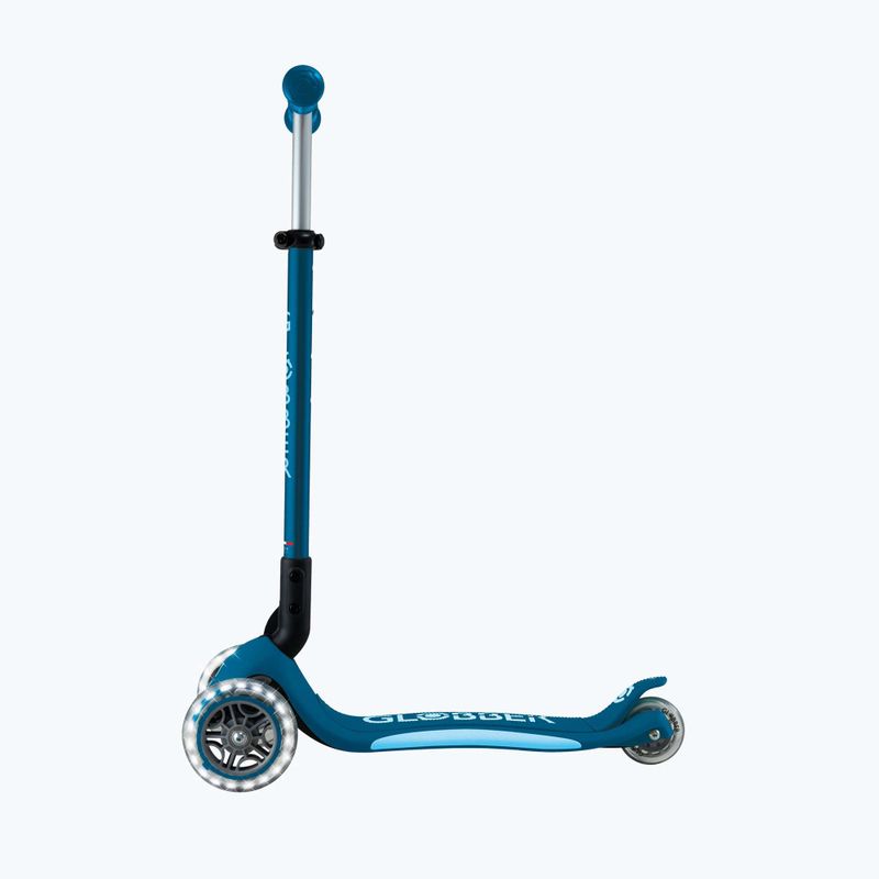 Trotinetă cu 3 roți pentru copii Globber Primo Foldable Plus Lights petrol blue 2