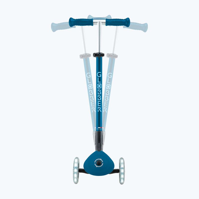 Trotinetă cu 3 roți pentru copii Globber Primo Foldable Plus Lights petrol blue 9