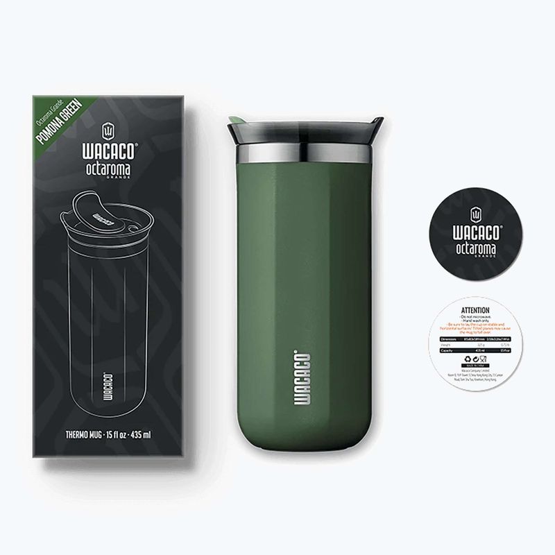 Cană termică WACACO Octaroma Grande 435 ml pomona green 2