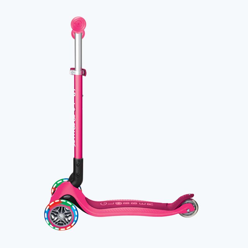 Trotinetă cu trei roți pentru copii Globber Primo Foldable Lights fuchsia 2