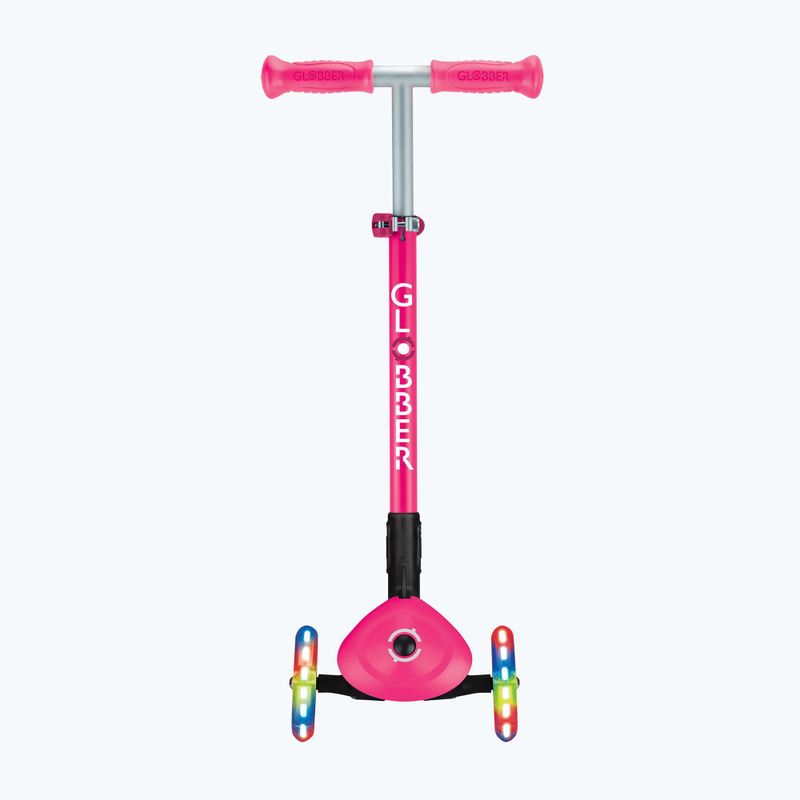 Trotinetă cu trei roți pentru copii Globber Primo Foldable Lights fuchsia 4