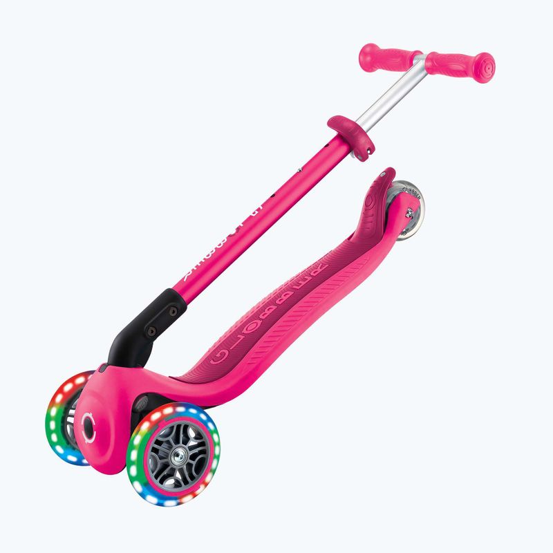 Trotinetă cu trei roți pentru copii Globber Primo Foldable Lights fuchsia 7