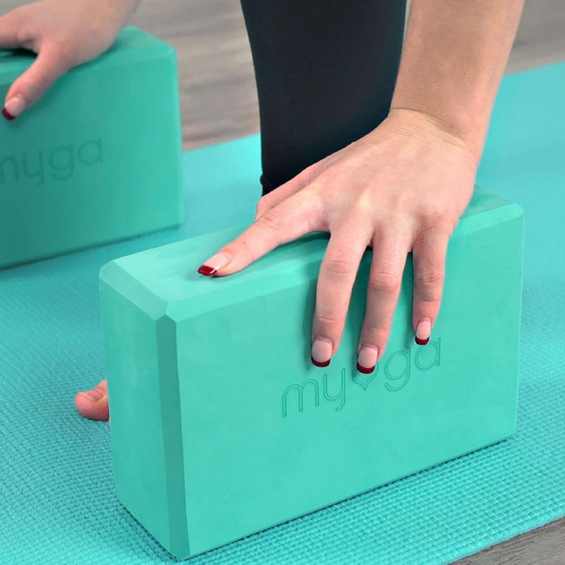 Cub pentru yoga Myga Foam Block turquoise 4