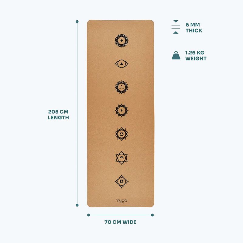 Covoraș de yoga Myga Chakra XL 6 mm brown 7
