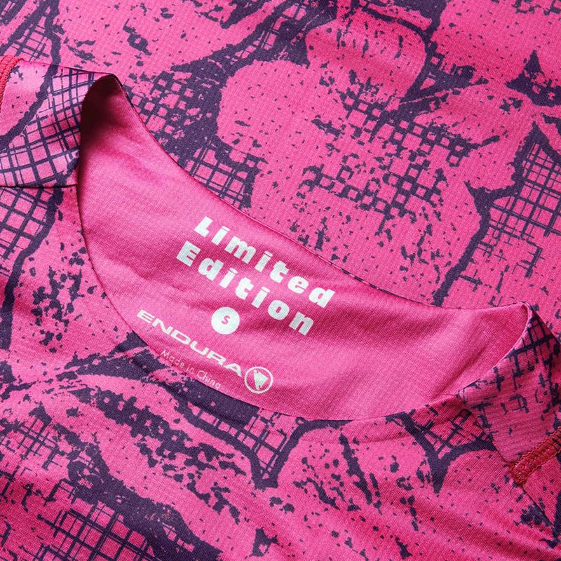Tricou de ciclism pentru femei Endura Grid Floral Ltd W pink pop 9
