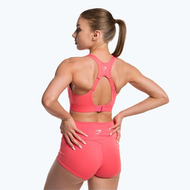 Gymshark Open Back Training Sports sutien de fitness roz cu bulină 3