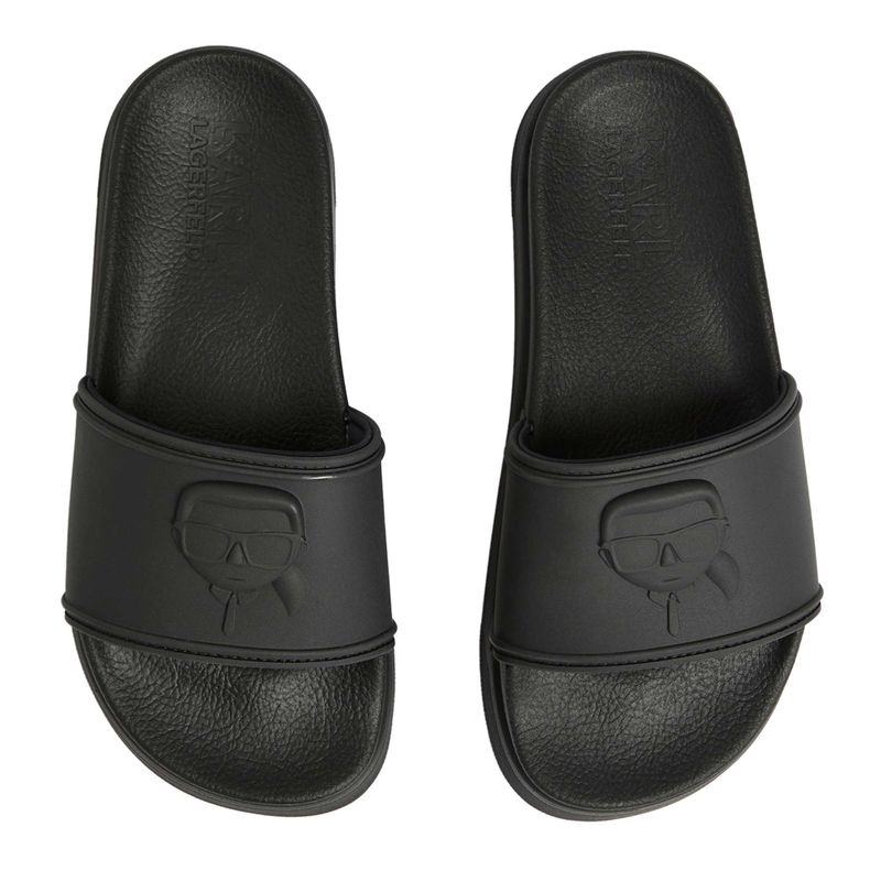 Papuci pentru femei KARL LAGERFELD Kondominium Nft Relief black rubber 4
