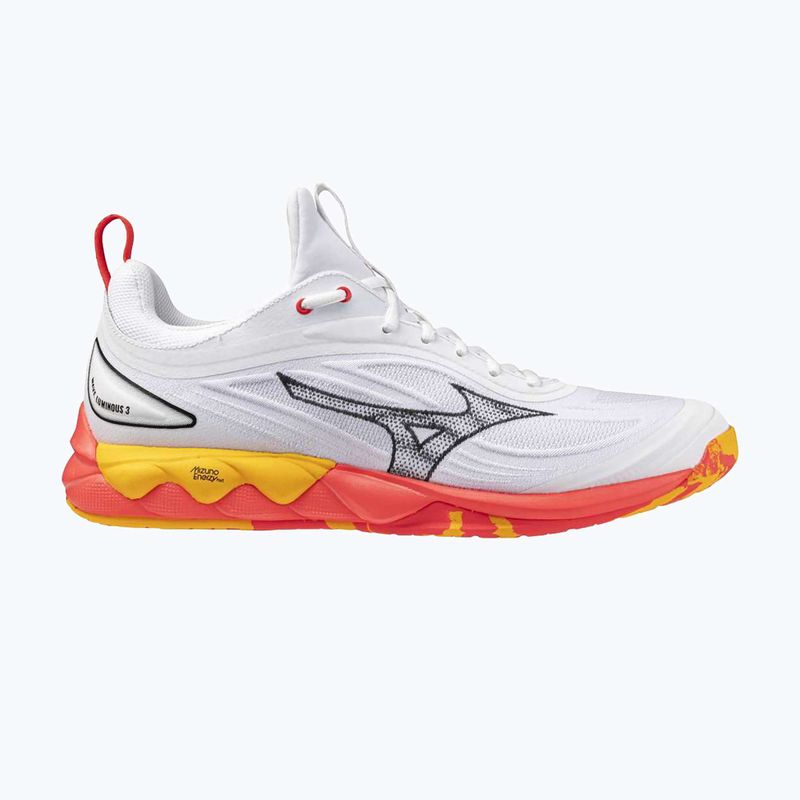 Încălțăminte de volei Mizuno Wave Luminous 3 white/fiery coral 2/citrus 8