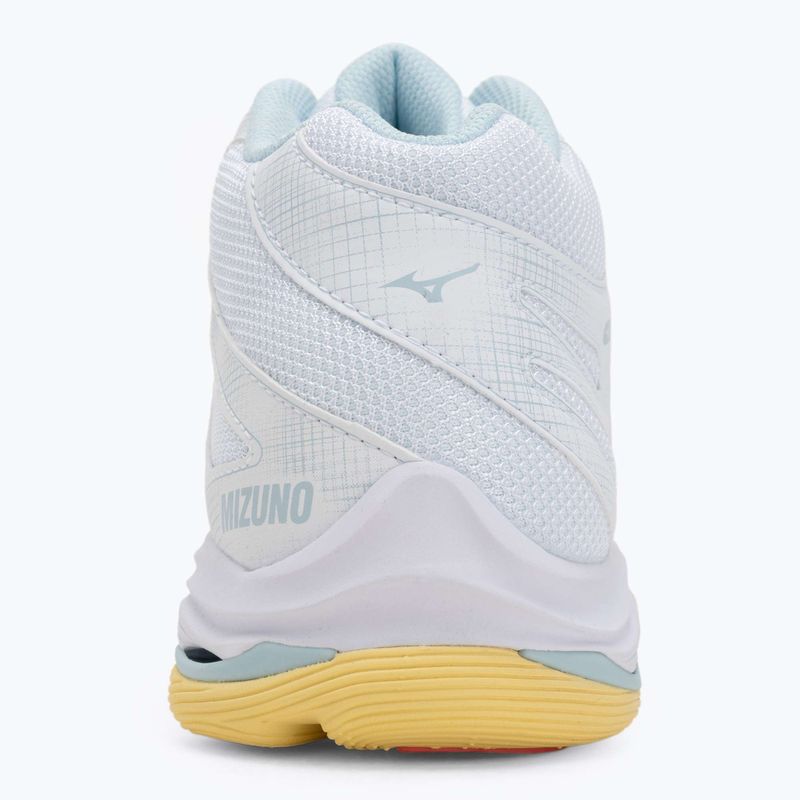 Încălțăminte de volei pentru femei Mizuno Wave Voltage 2 Mid white/calypso coral/pale banan 6