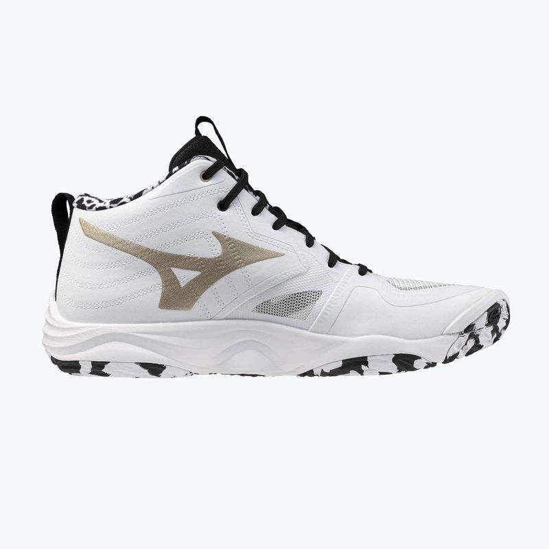 Încălțăminte de volei Mizuno Wave Momentum Elite Mid white/black/gold 9