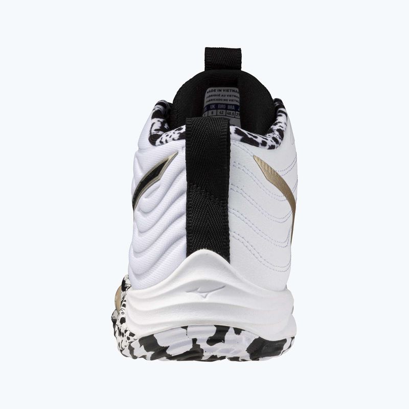 Încălțăminte de volei Mizuno Wave Momentum Elite Mid white/black/gold 10