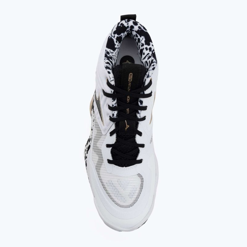 Încălțăminte de volei Mizuno Wave Momentum Elite Mid white/black/gold 5