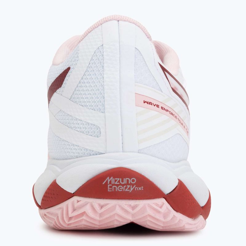 Încălțăminte de tenis pentru femei Mizuno Wave Enforce Tour 2 CC white/pinkesque/barbados/cherry 6
