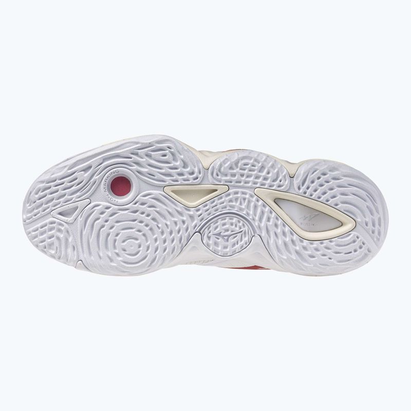 Încălțăminte de volei pentru femei Mizuno Wave Momentum Elite Mid white/rose elegance/lava falls 2