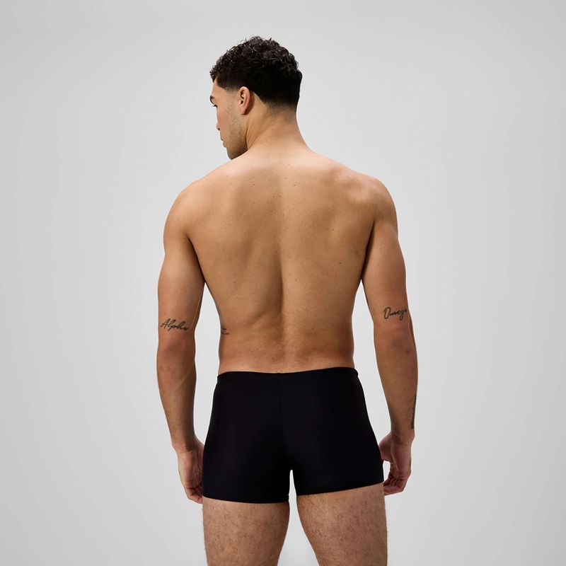 Boxeri de înot pentru bărbați Speedo Medley Logo Aquashort negru/verde alfalfa 3