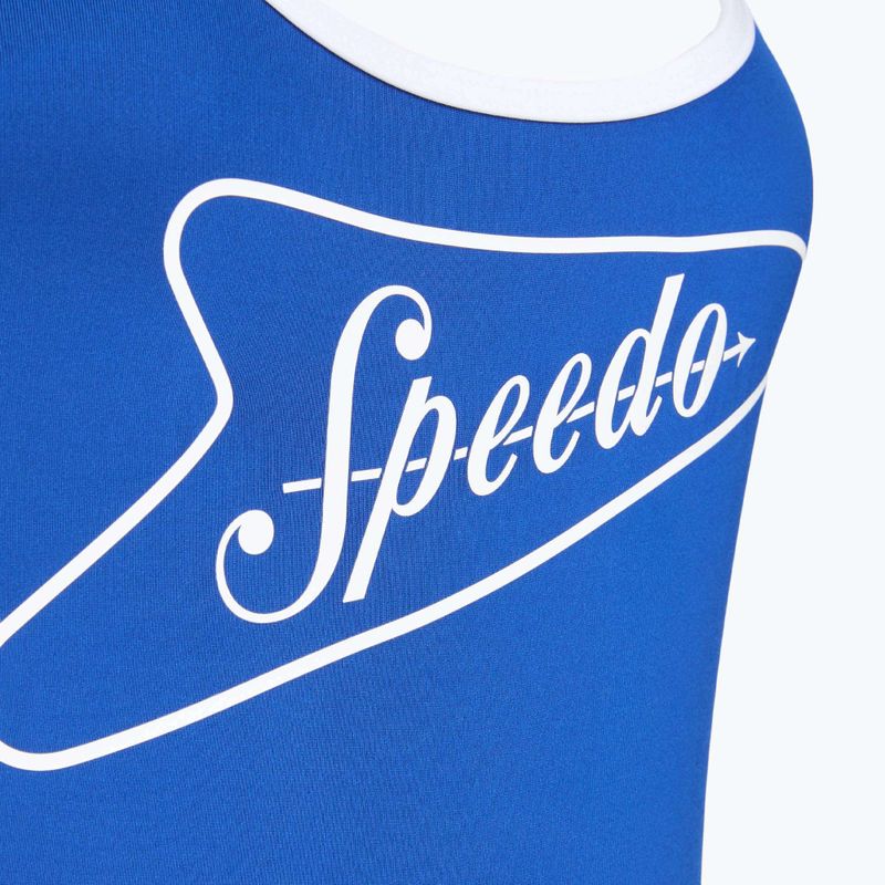 Costum de înot întreg pentru femei Speedo Solid Bound Scoop Turkish Sea/Bright White 3