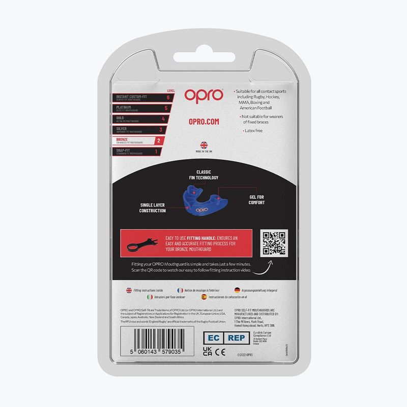 Protector de maxilar Opro Bronze GEN5 albastru 3