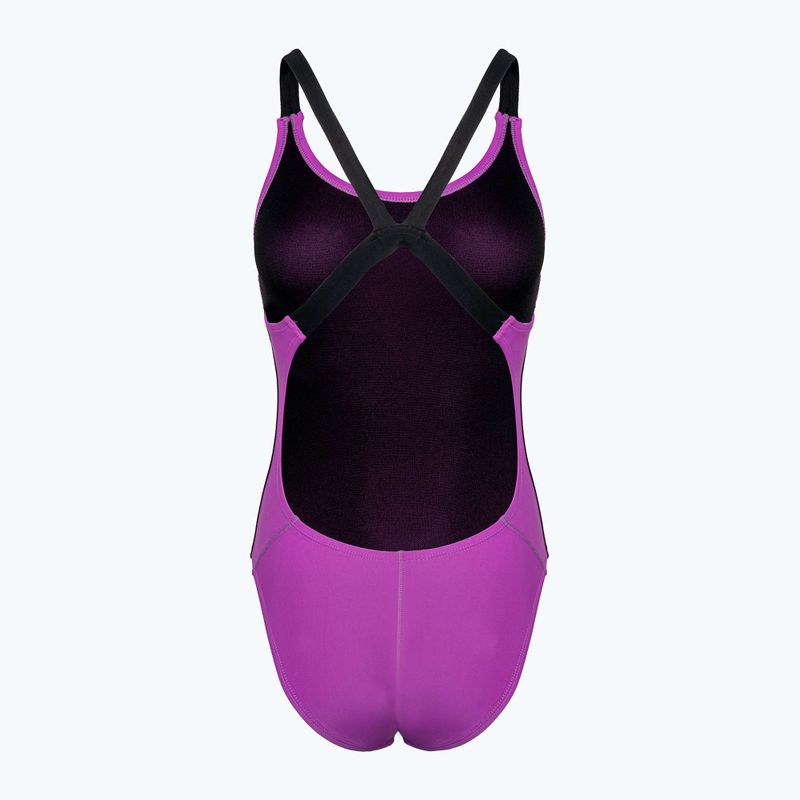 Costum de baie o piesă pentru femei Nike Logo Tape Fastback fuchsia dream 2