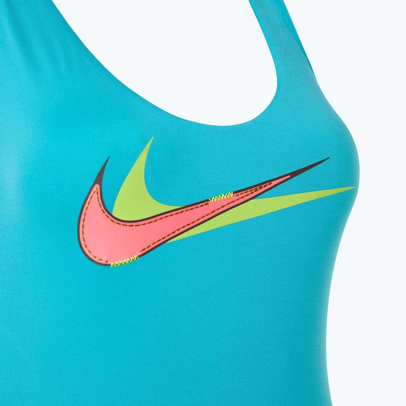 Costum de baie dintr-o piesă pentru femei Nike Multi Logo Crossback dusty cactus 3