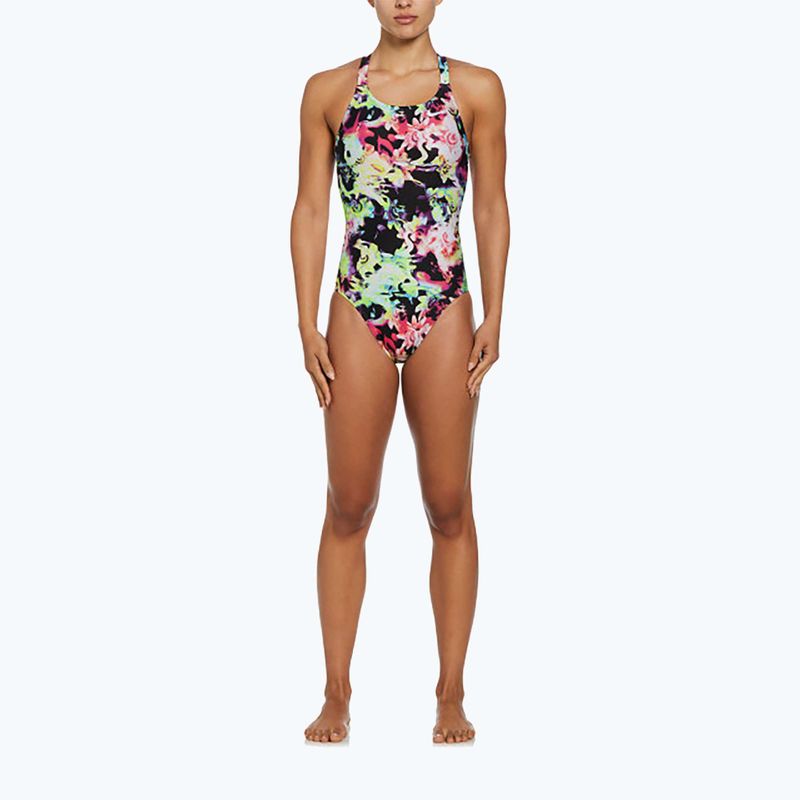 Costum de baie dintr-o piesă pentru femei Nike Hydrastrong Multi Print Fastback rainbow 5