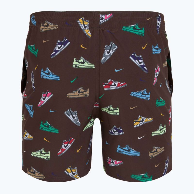 Șort de înot pentru bărbați Nike Multi Print 5" Volley baroque brown 6