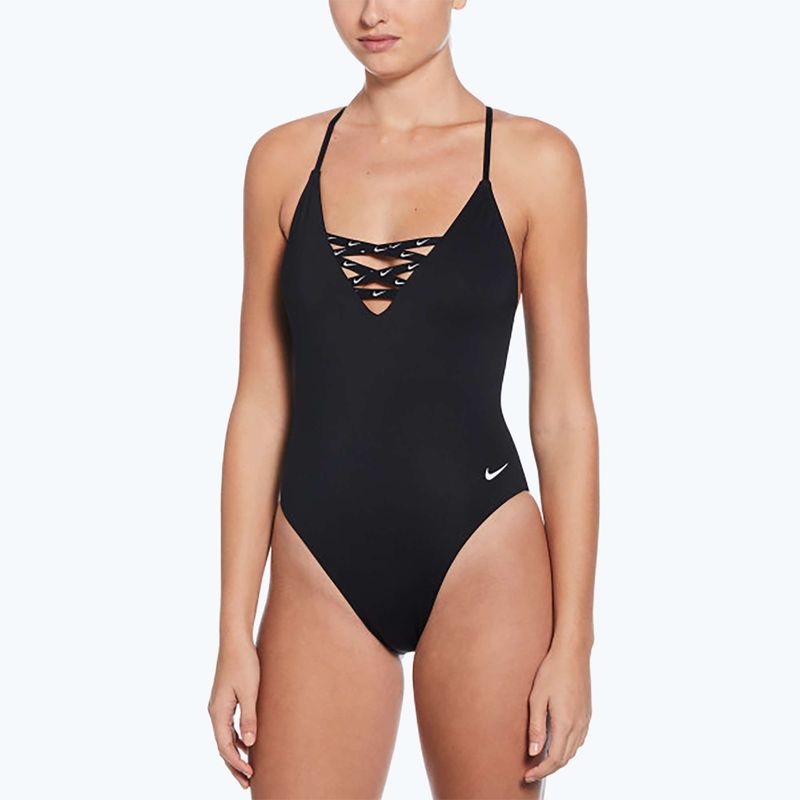 Costum de baie dintr-o piesă pentru femei Nike Sneakerkini 2.0 Crossback black 4