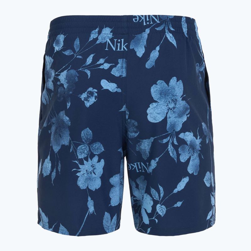 Șort de înot pentru bărbați Nike Fine Floral 7" Volley midnight navy 6