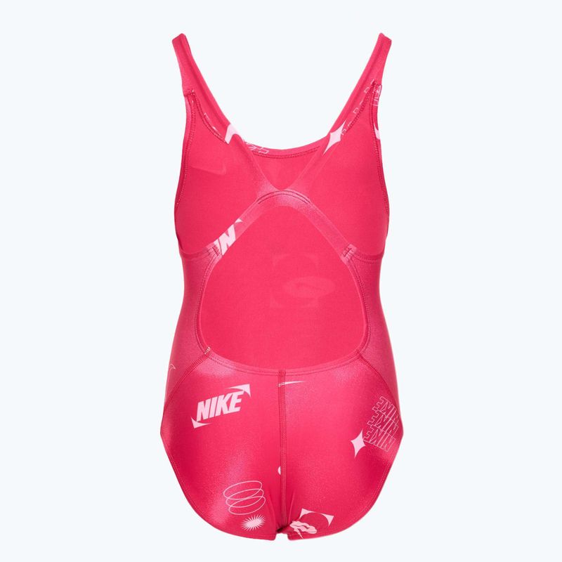 Costum de înot complet pentru copii Nike Hydrastrong Fastback rush pink 2