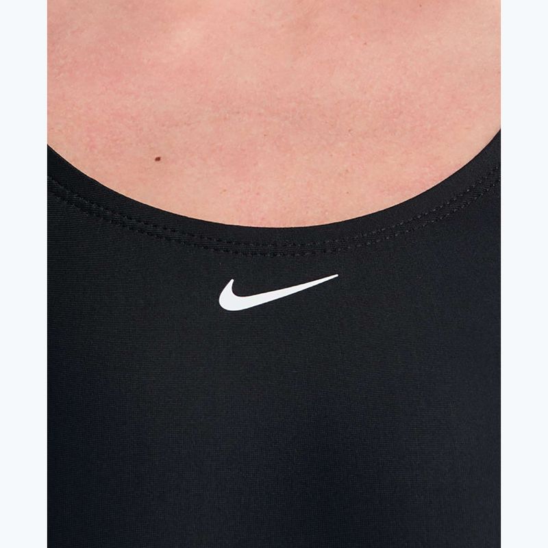 Costum de înot întreg pentru femei Nike Logo Tape Fastback black 4