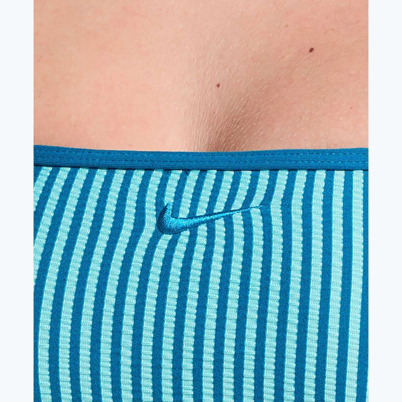 Top costum de baie Nike Ripple Texture Bralette Classic Bikini bleached turquoise 4