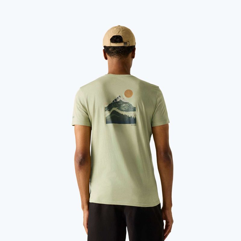 Tricou de trekking pentru bărbați REGATTA Breezed light sage 3