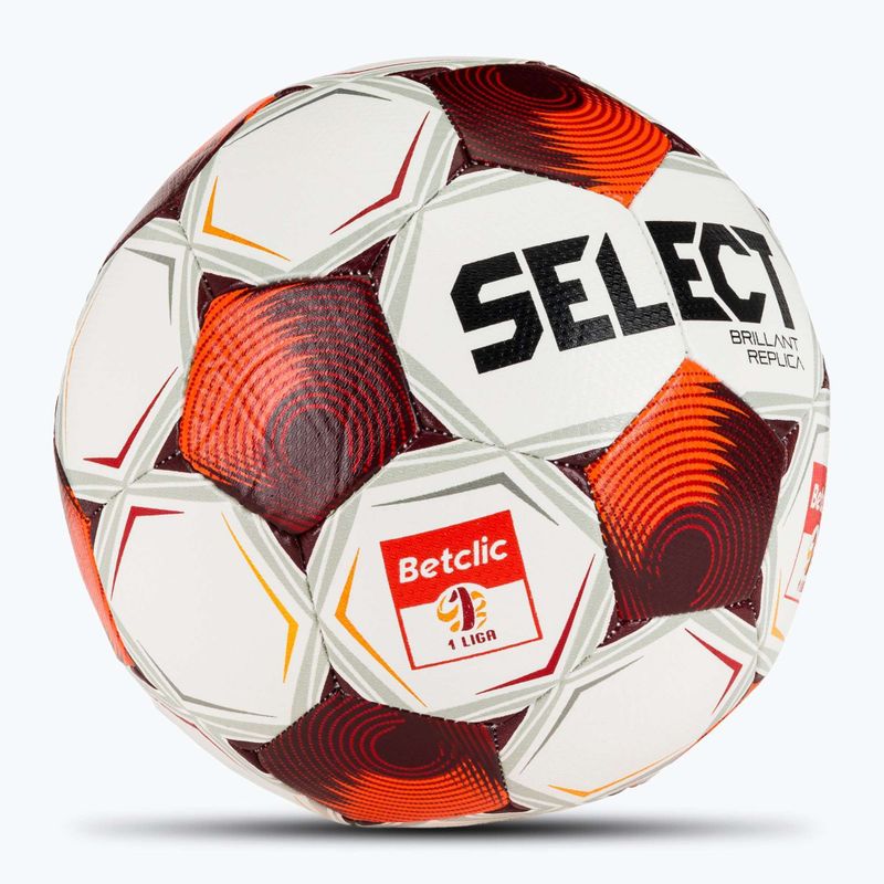 Minge de fotbal SELECT Brillant Replica Betclic v25 white/red mărimea 5 2