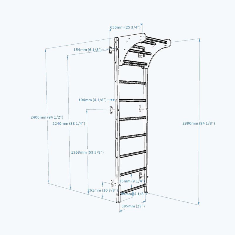 BenchK scara de gimnastică negru BK-711B 11