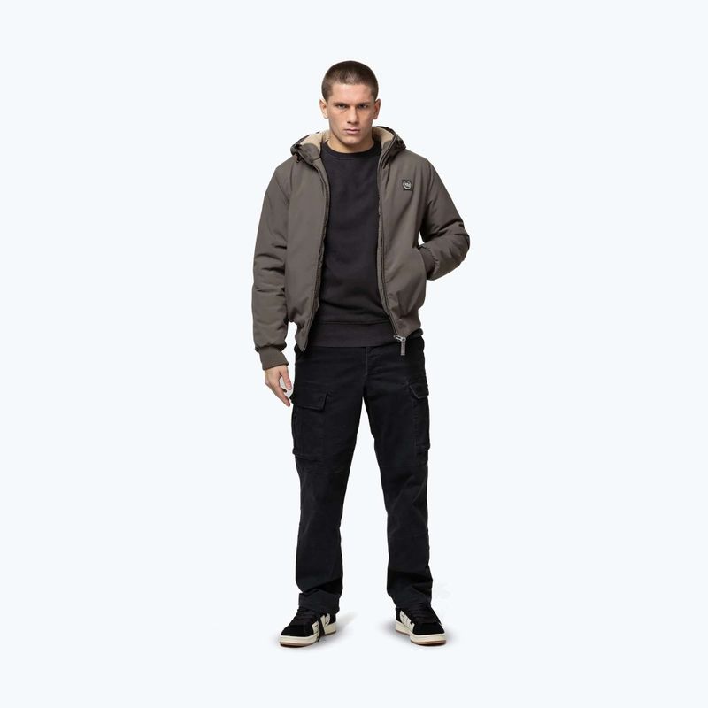Geacă de iarnă pentru bărbați Pitbull Elkwood 3 Sherpa Hooded taupe 2