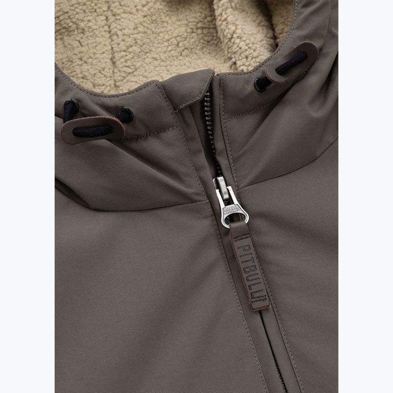 Geacă de iarnă pentru bărbați Pitbull Elkwood 3 Sherpa Hooded taupe 7