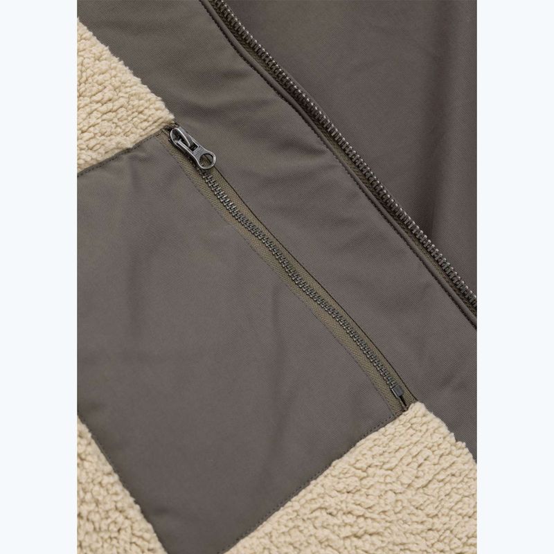 Geacă de iarnă pentru bărbați Pitbull Elkwood 3 Sherpa Hooded taupe 11