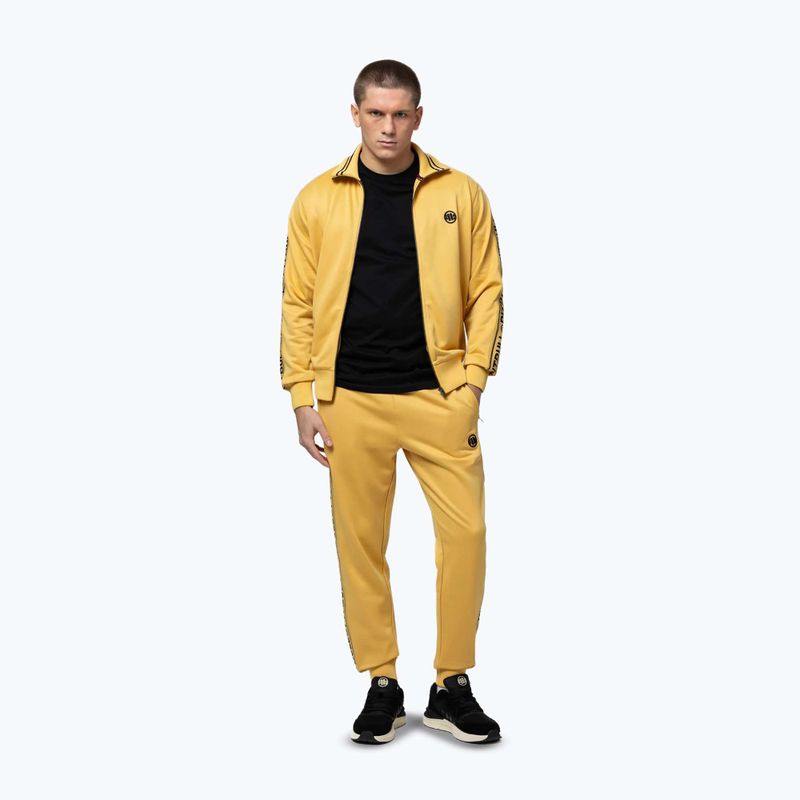 Bluză pentru bărbați Pitbull Trackjacket Tape Logo Terry Group pale yellow 2