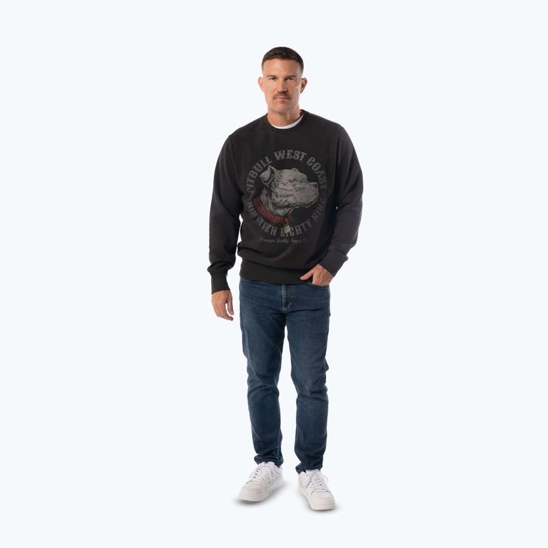 Bluză pentru bărbați Pitbull Strenght & Respect Crewneck washed dark graphite 2